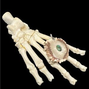 Vintage Southwest Artisan Elk Antler Horn Blackjack Turquoise Pendant 2.5”